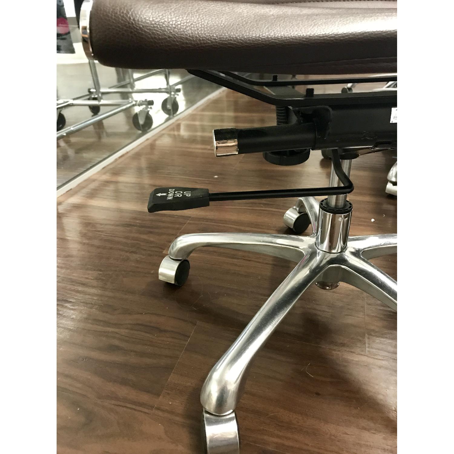 Brown Leather Office Chair - image-5