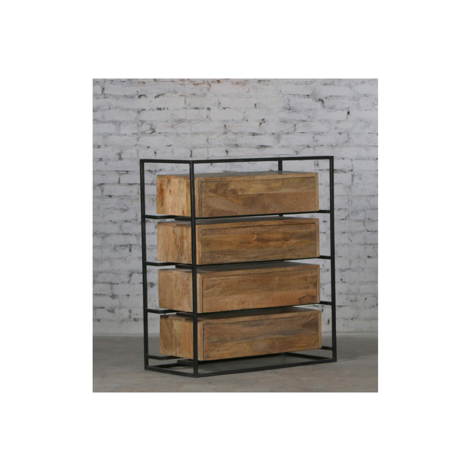 PWOriginal Cesar 4 Drawer Double Dresser - image-1