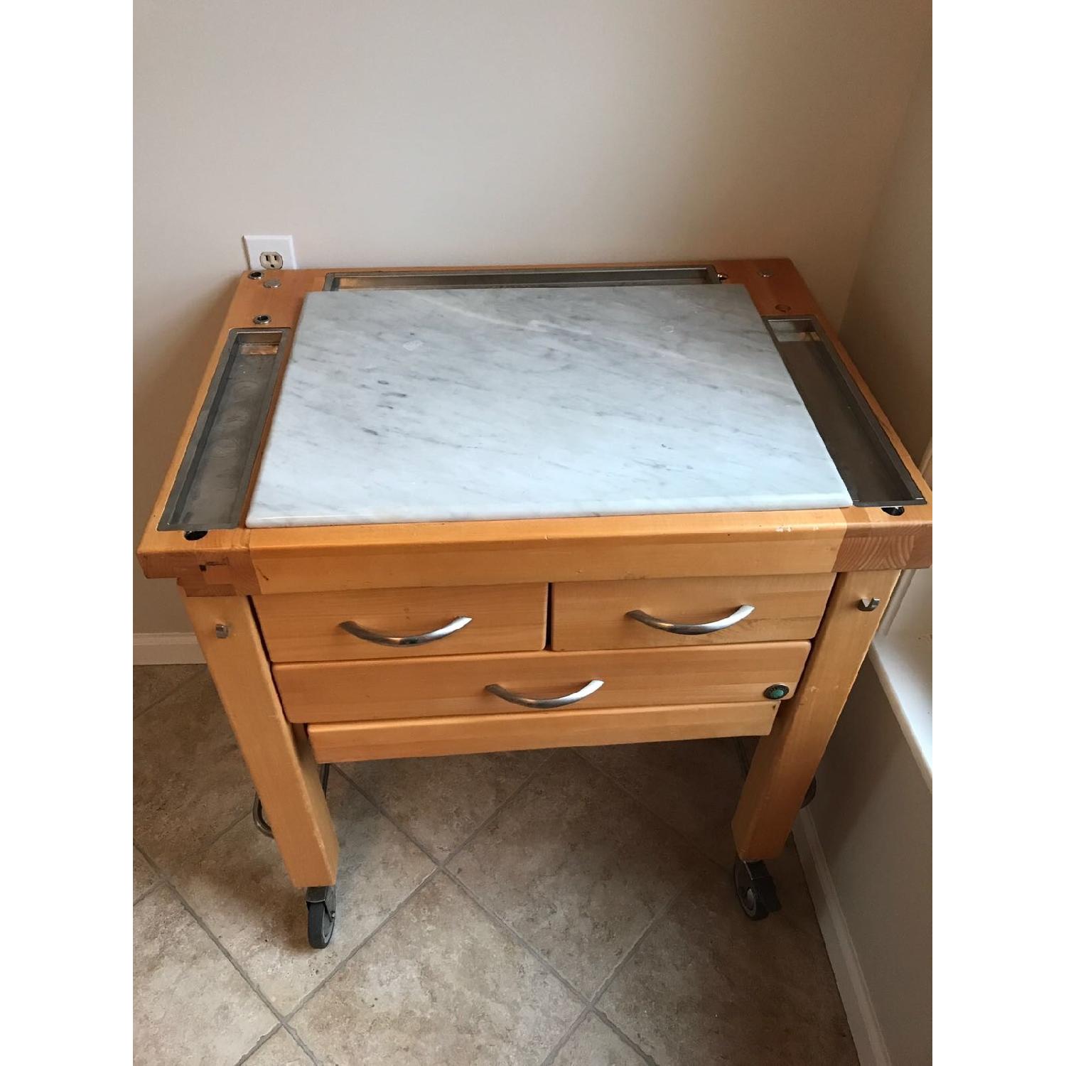 Sur La Table Solid Wood & Marble Butcher Block - image-4