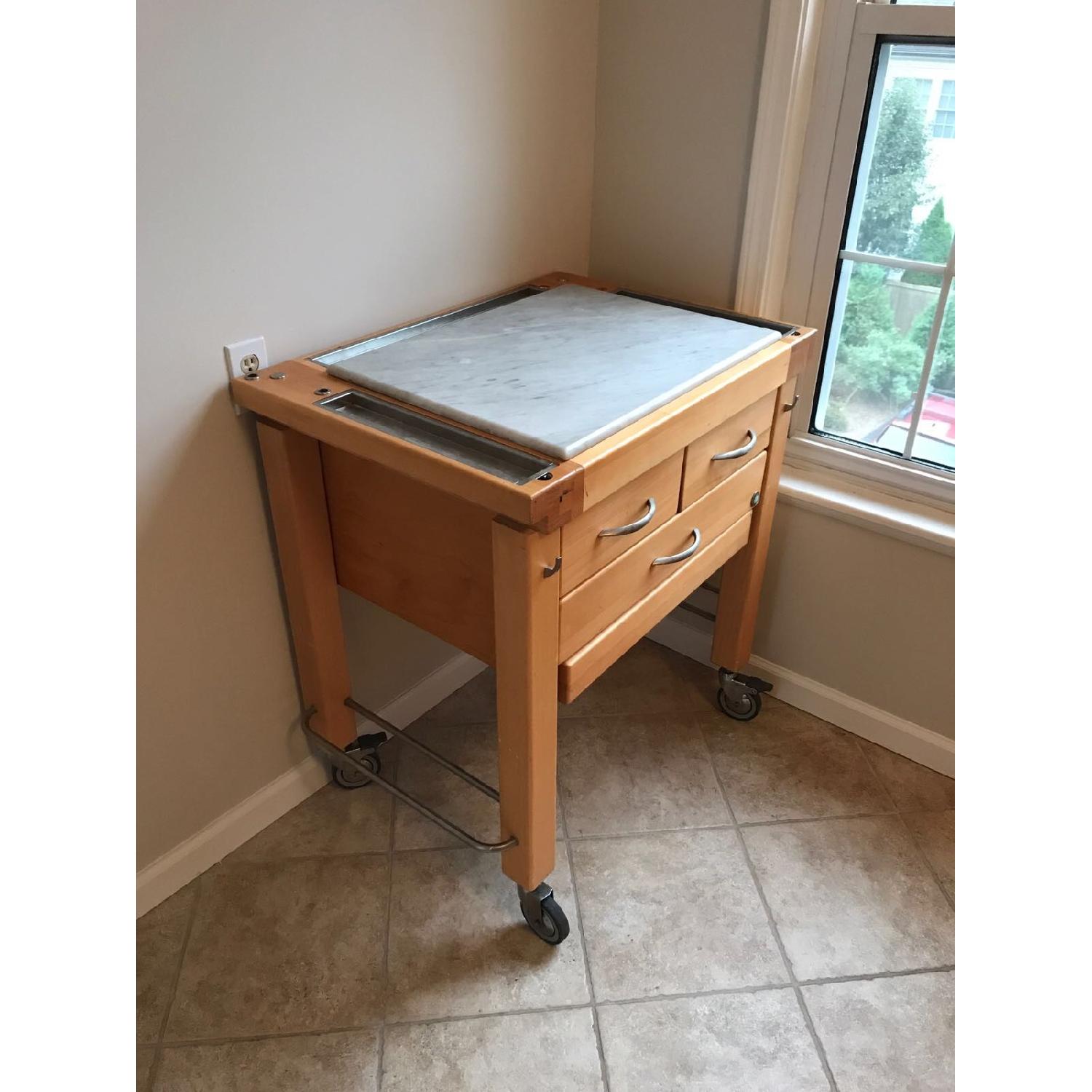 Sur La Table Solid Wood & Marble Butcher Block - image-5