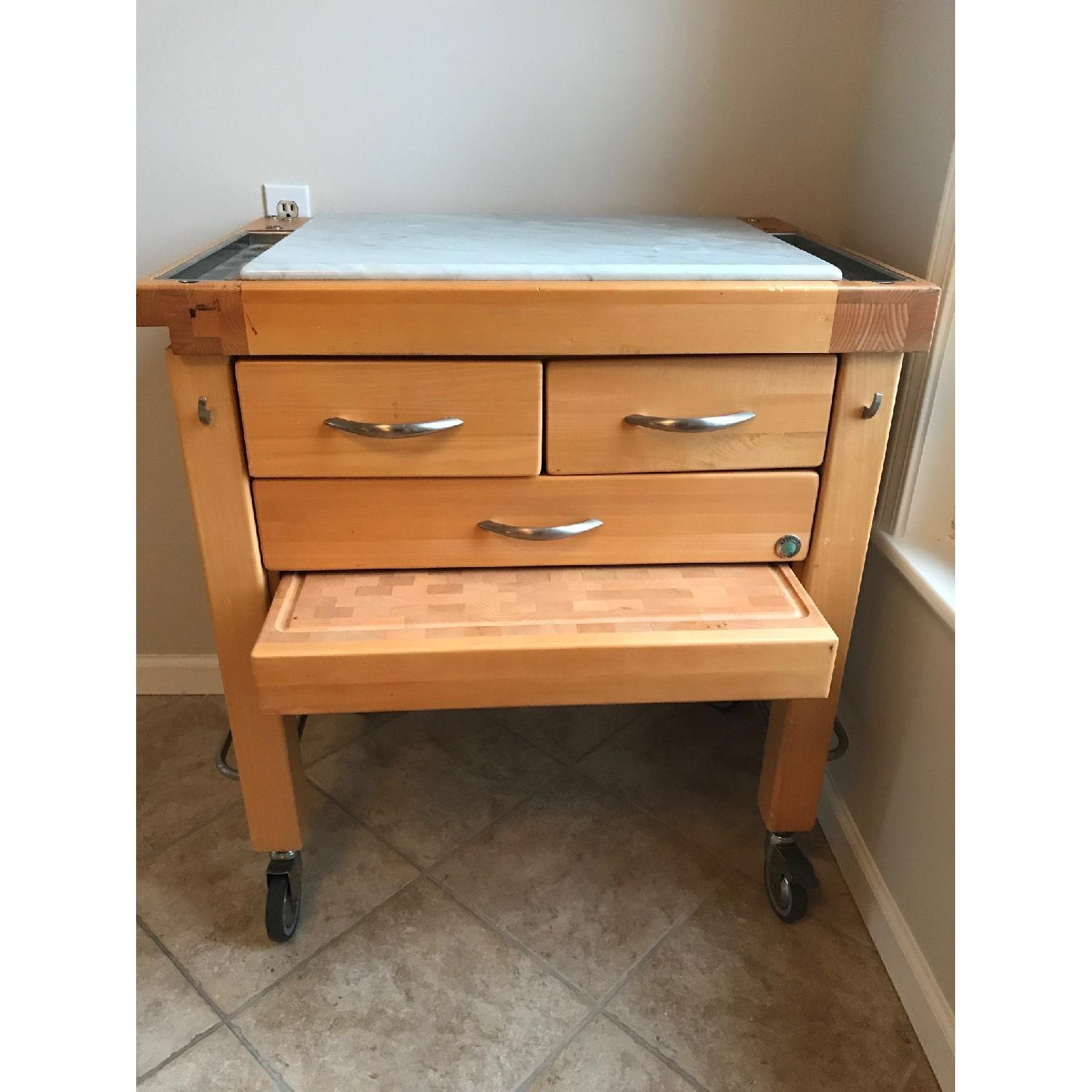 Sur La Table Solid Wood & Marble Butcher Block - image-6