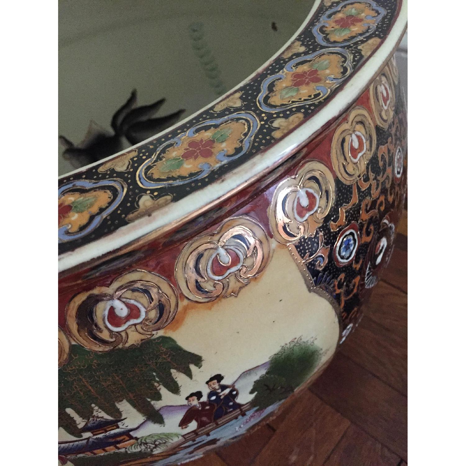 Hand Painted Porcelain Fishbowl Planter - image-4