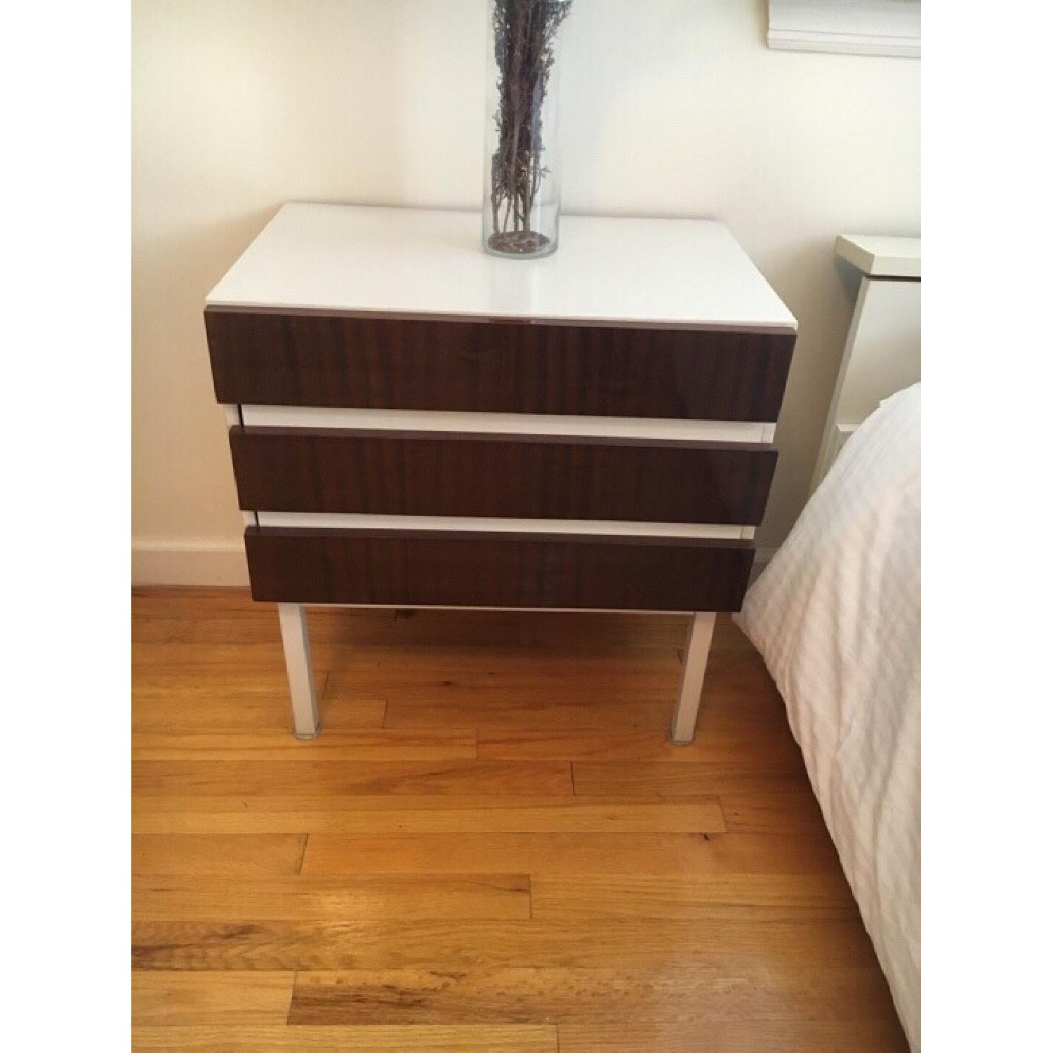 Wood & White Nightstand - image-1