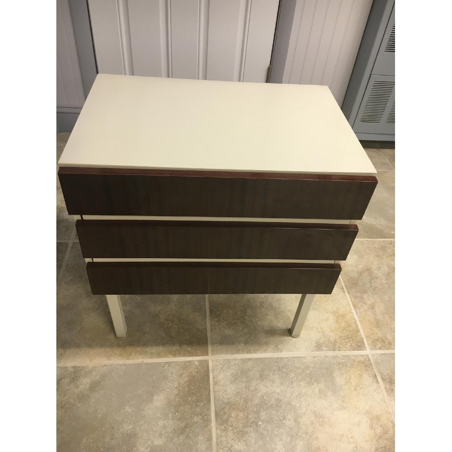 Wood & White Nightstand - image-4