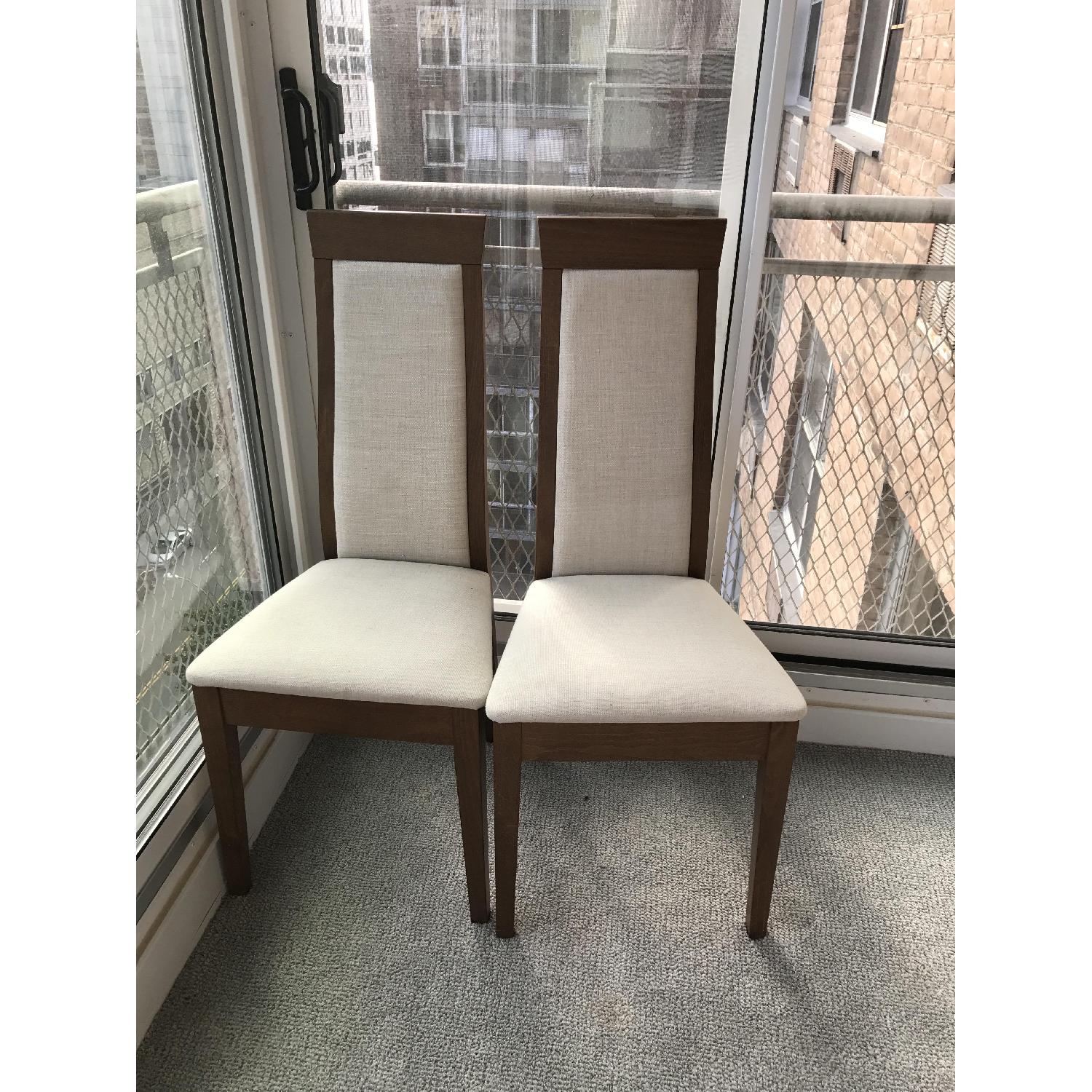Calligaris Wood & Off-White Dining Chairs - image-1