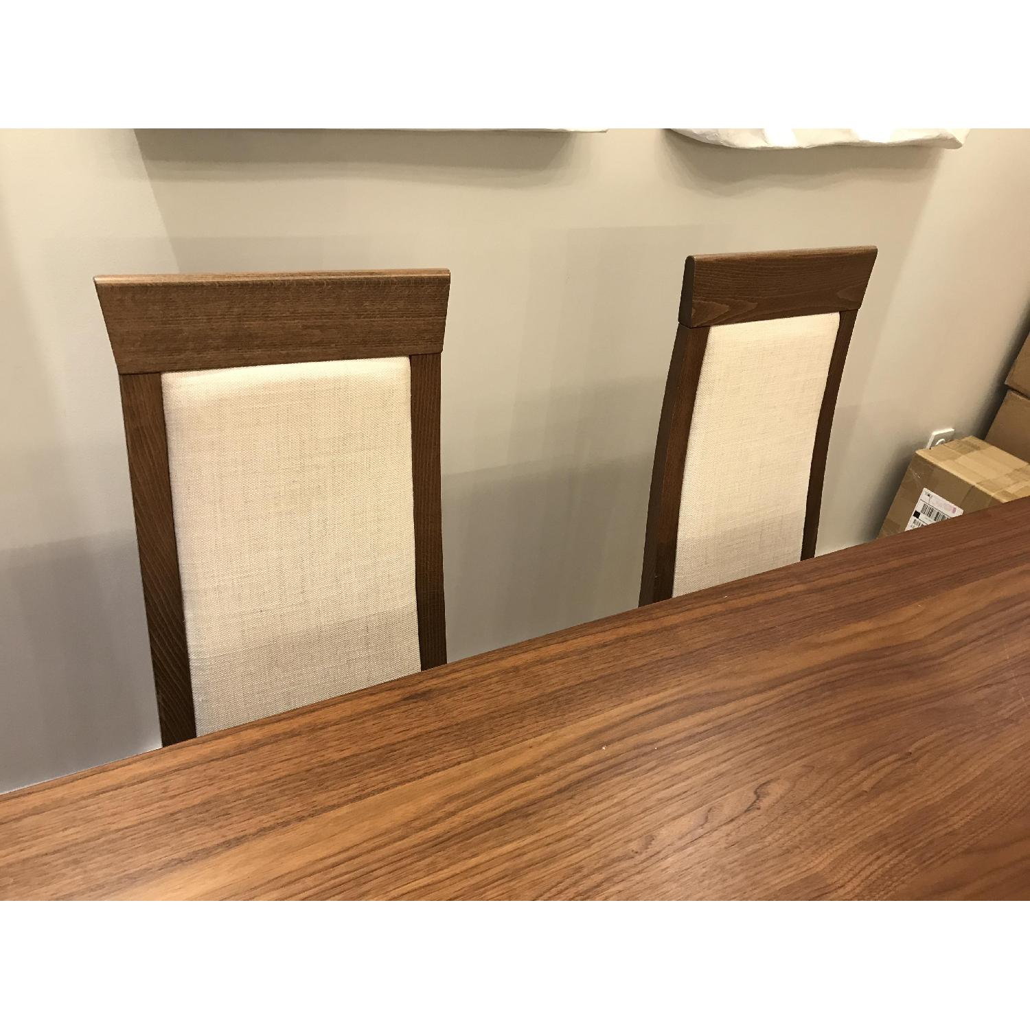 Calligaris Wood & Off-White Dining Chairs - image-3