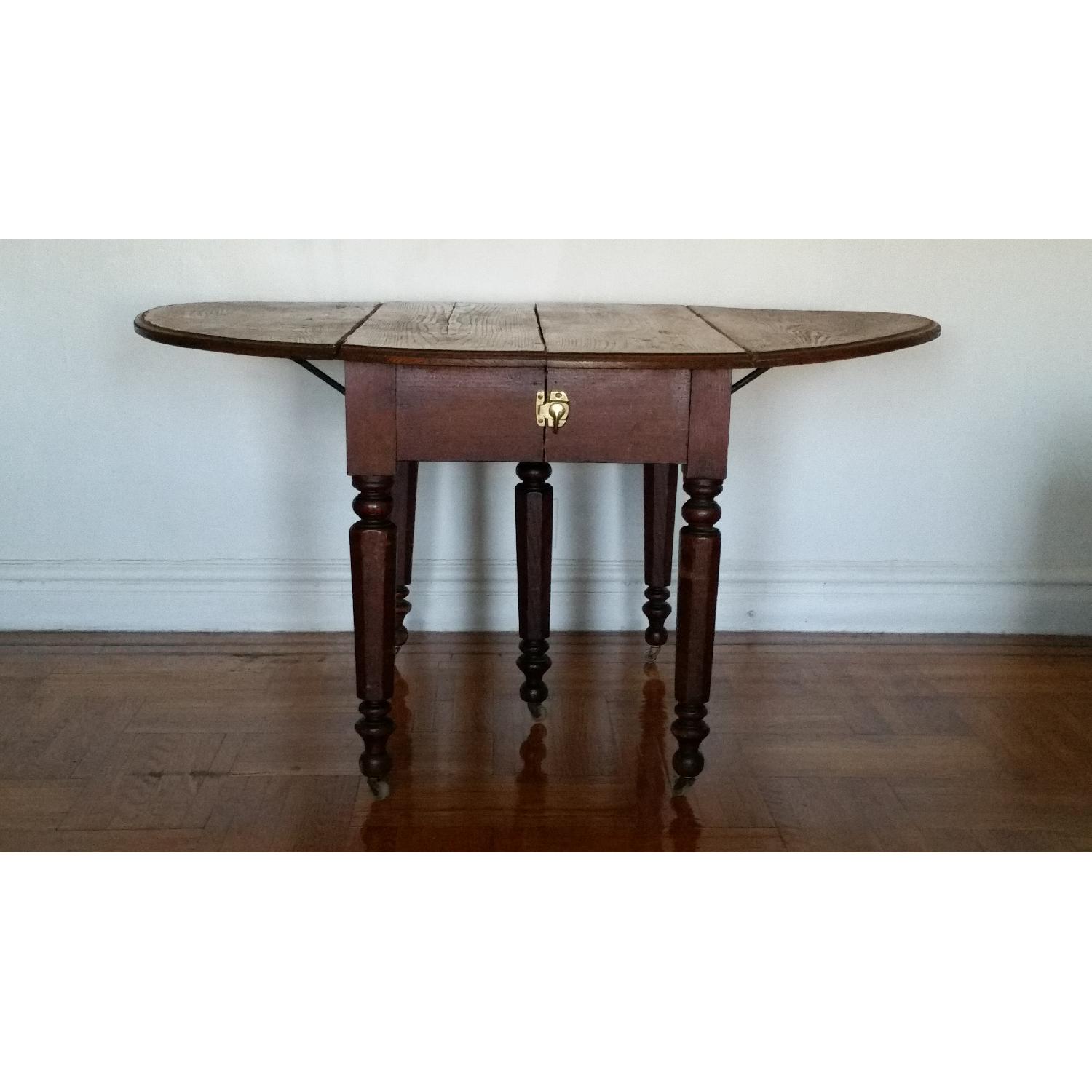 Antique French Leaf Drop Table - image-4