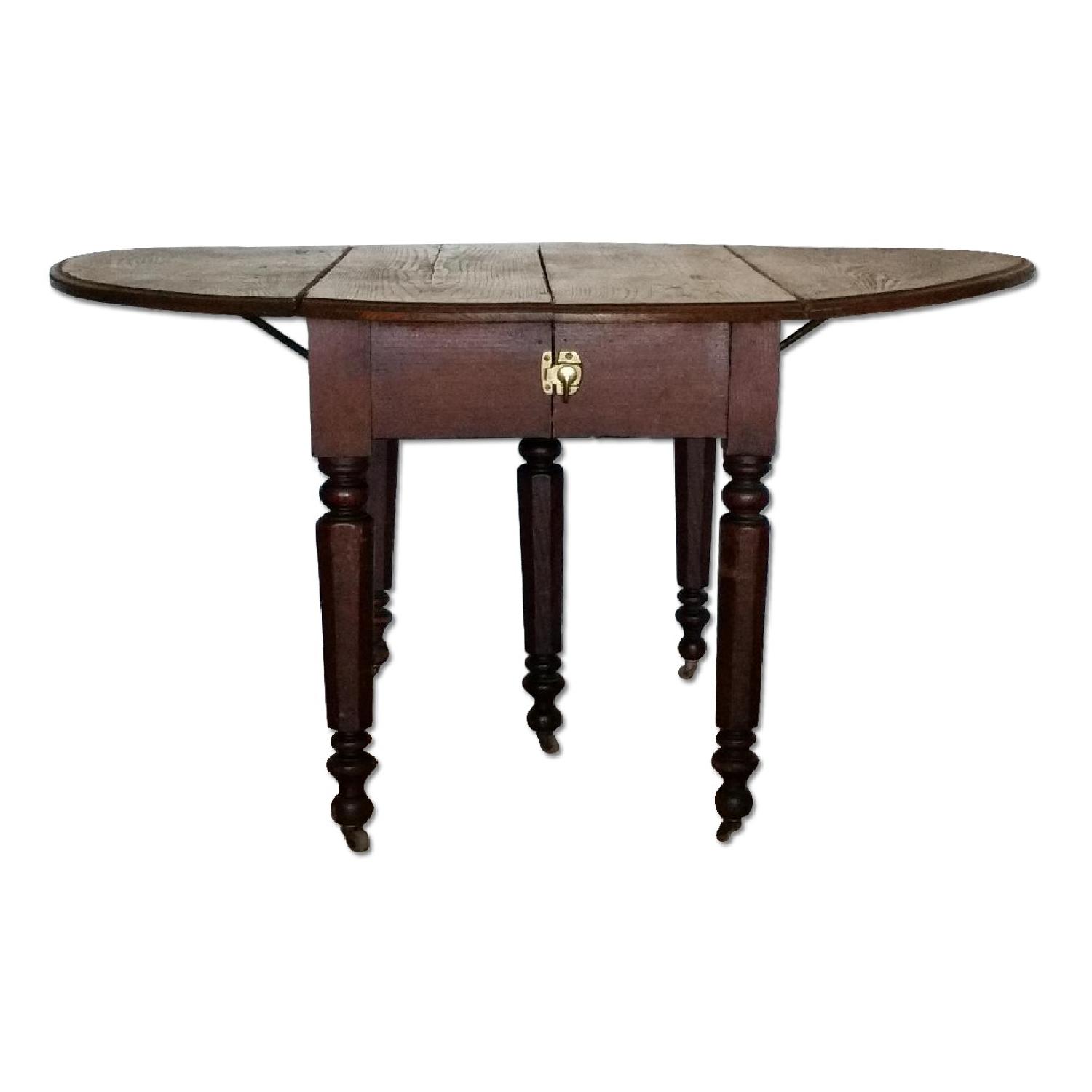 Antique French Leaf Drop Table - image-0