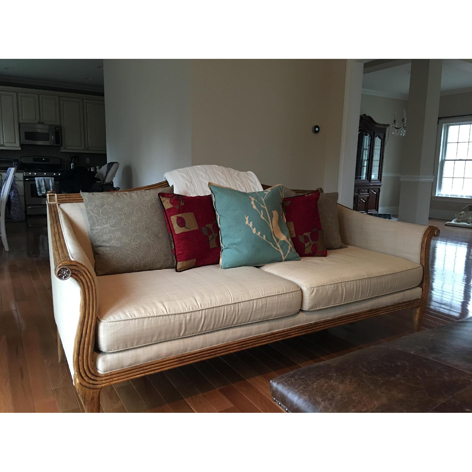 Crate & Barrel Wood Framed Sofa - image-1