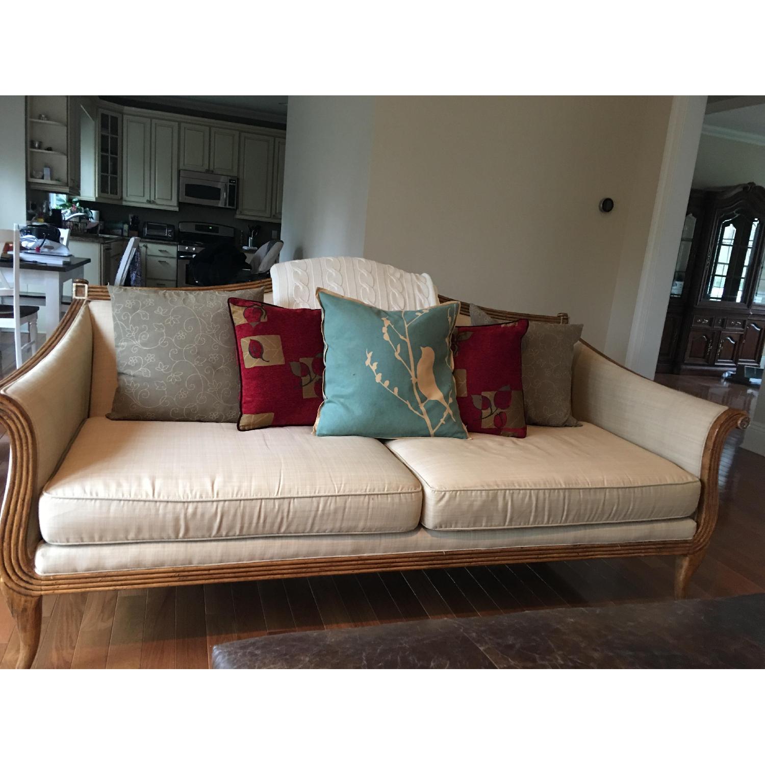 Crate & Barrel Wood Framed Sofa - image-2
