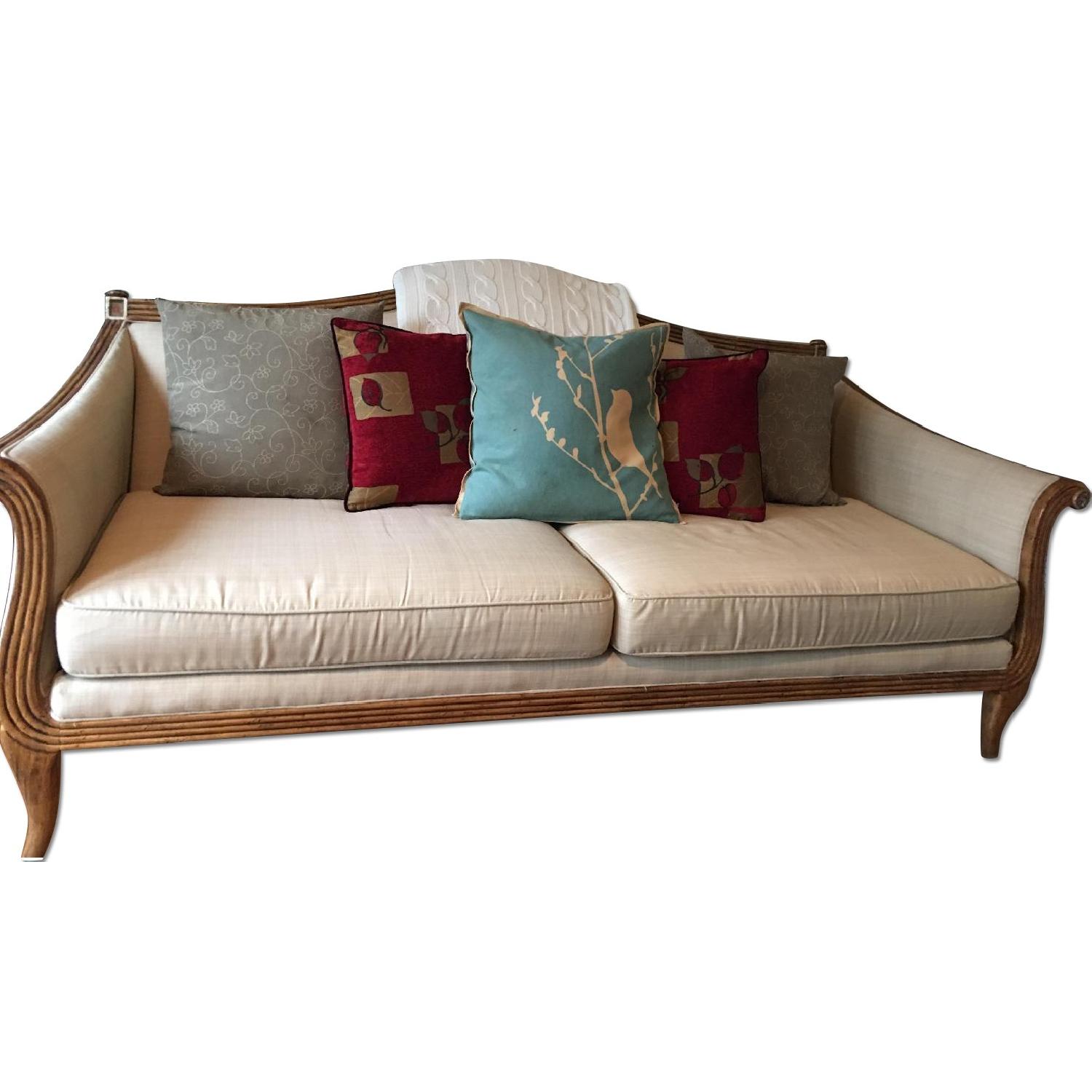 Crate & Barrel Wood Framed Sofa - image-0