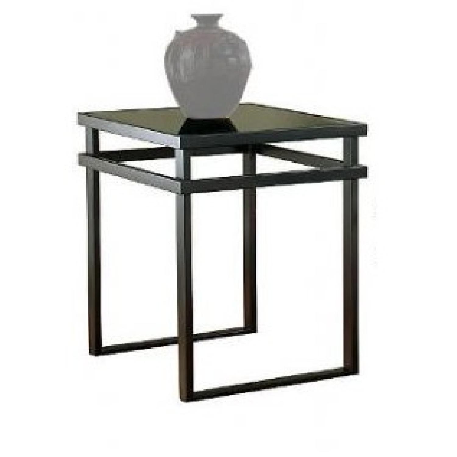 Ashley's Black Tempered Glass Side Table - image-0