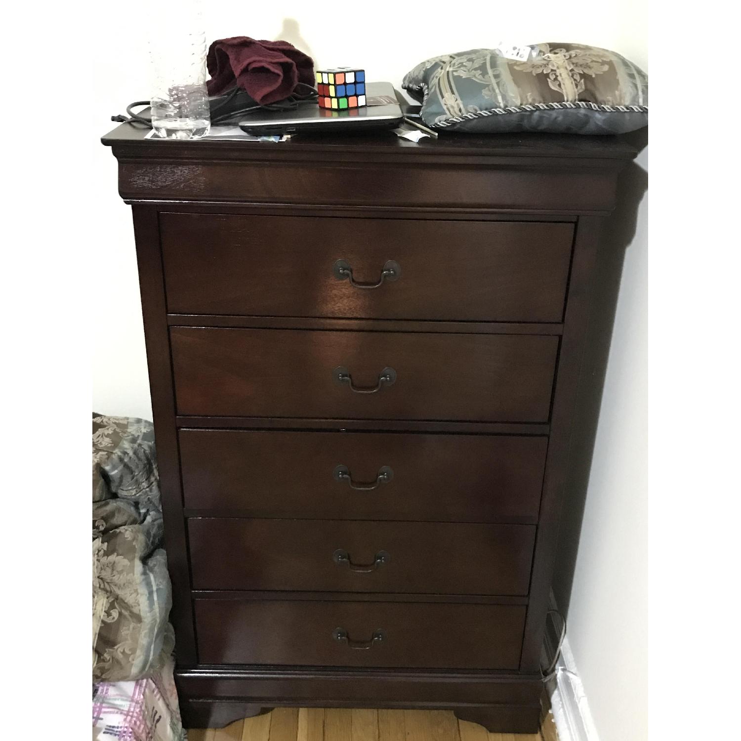 Wood Tall 5-Drawer Chest - image-2