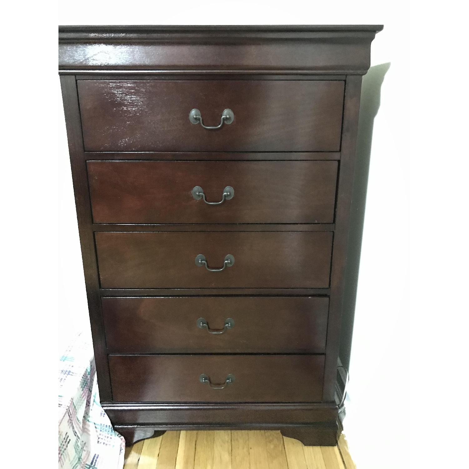Wood Tall 5-Drawer Chest - image-3