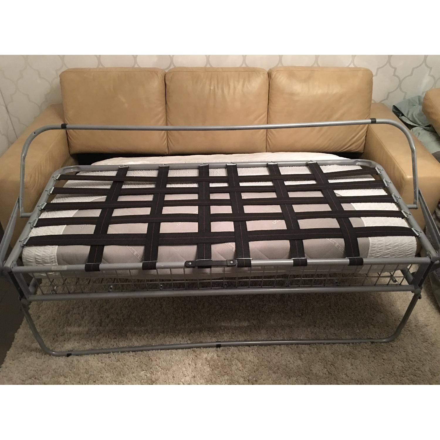 Natuzzi Leather Queen Sleeper Sofa - image-6