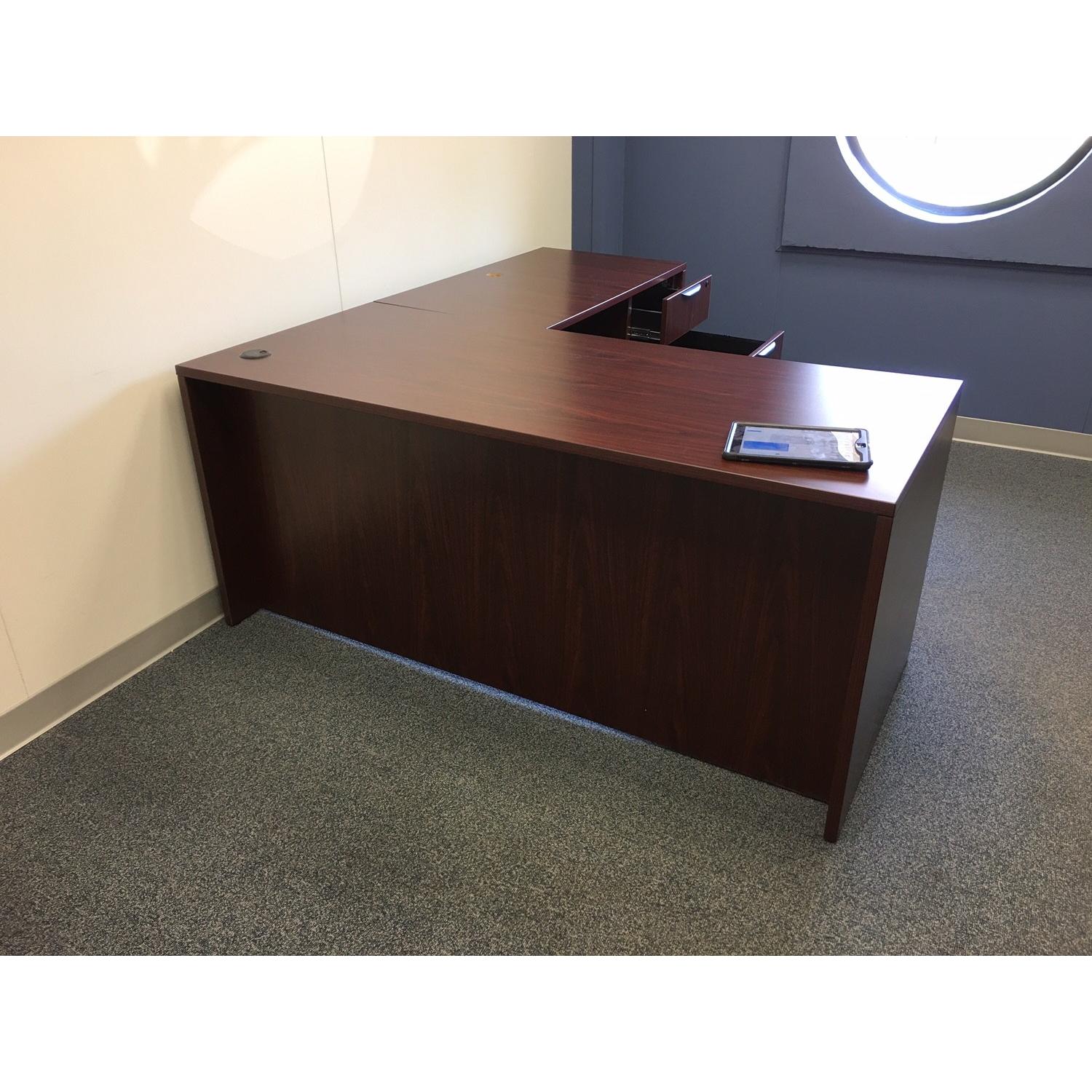 Mahogany L Shaped Desk - image-3
