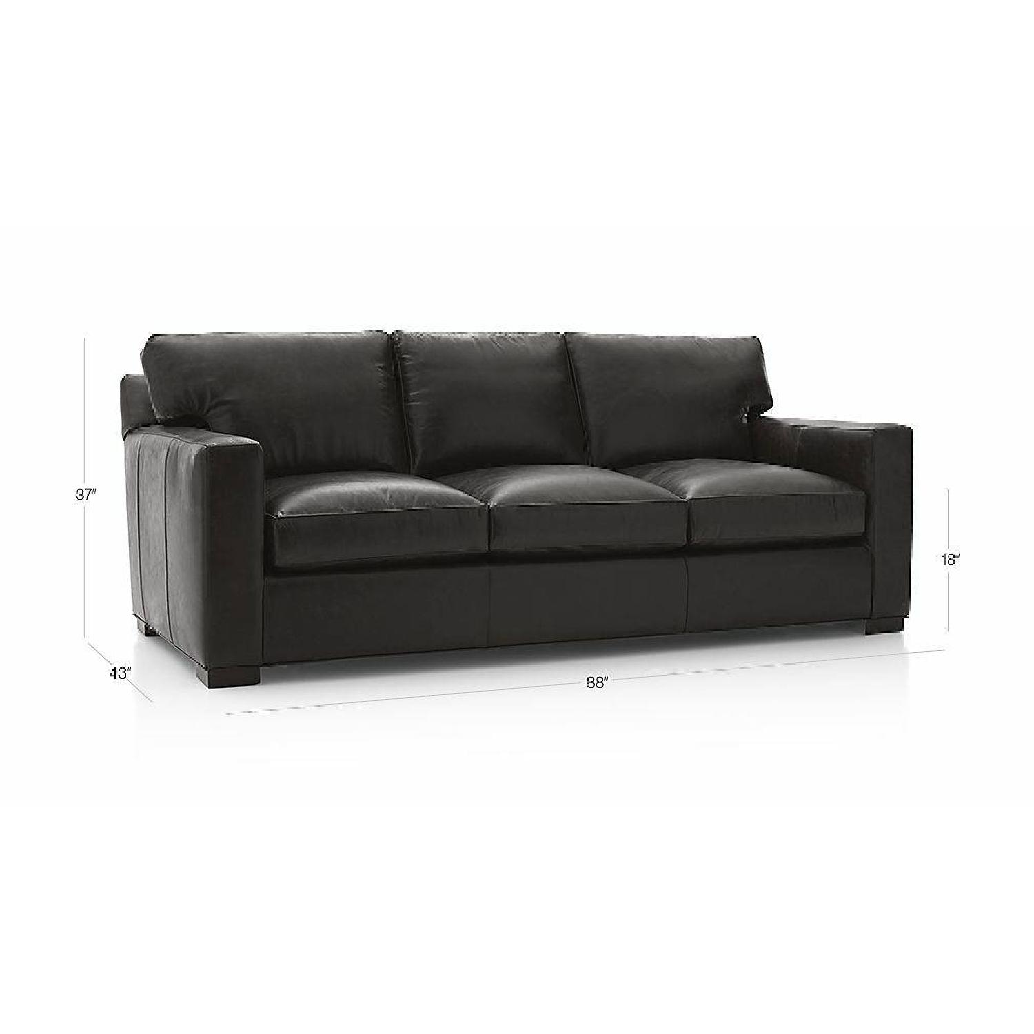 Crate & Barrel Axis II 3 Seat Leather Sofa - image-2
