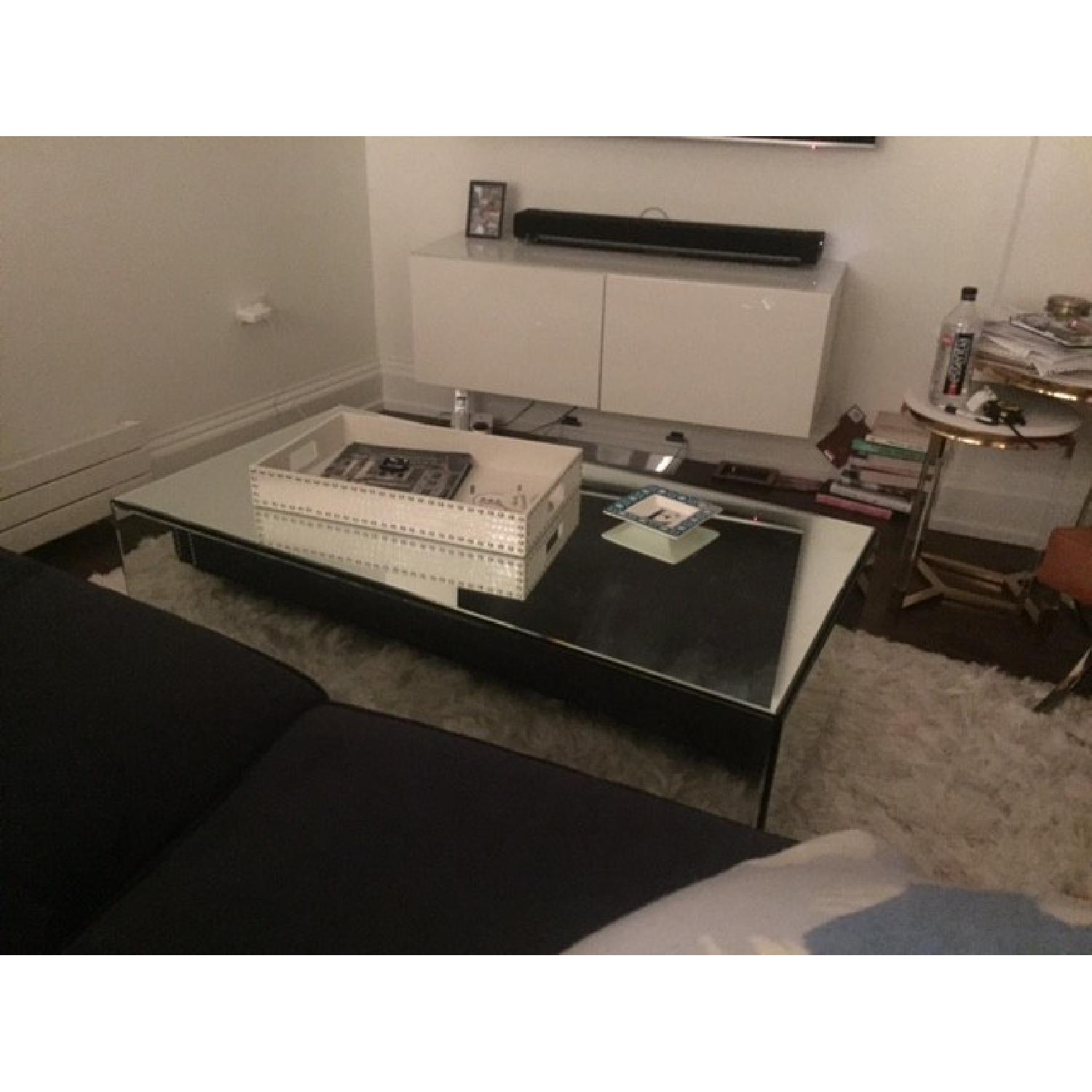 West Elm Geo Mirror Storage Coffee Table - image-1