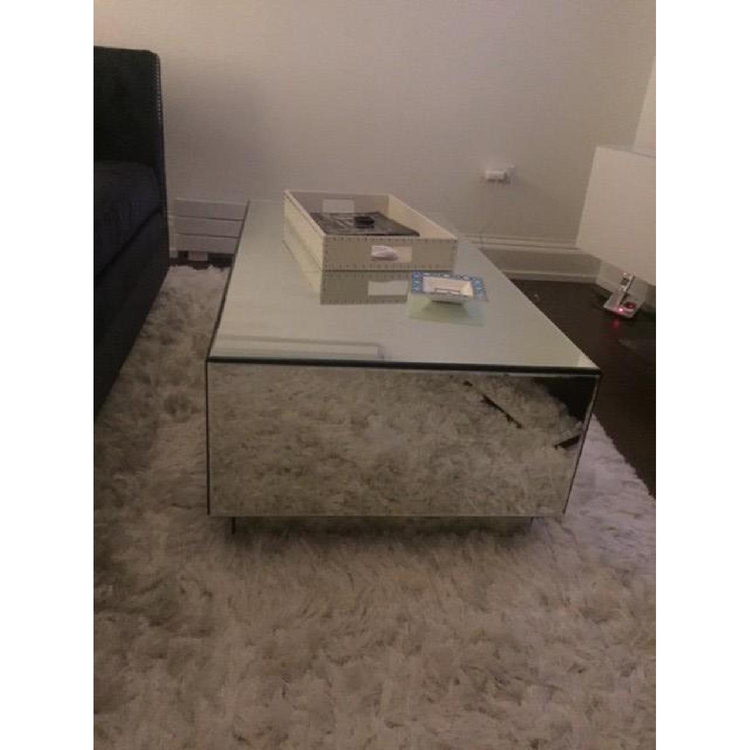 West Elm Geo Mirror Storage Coffee Table - image-4