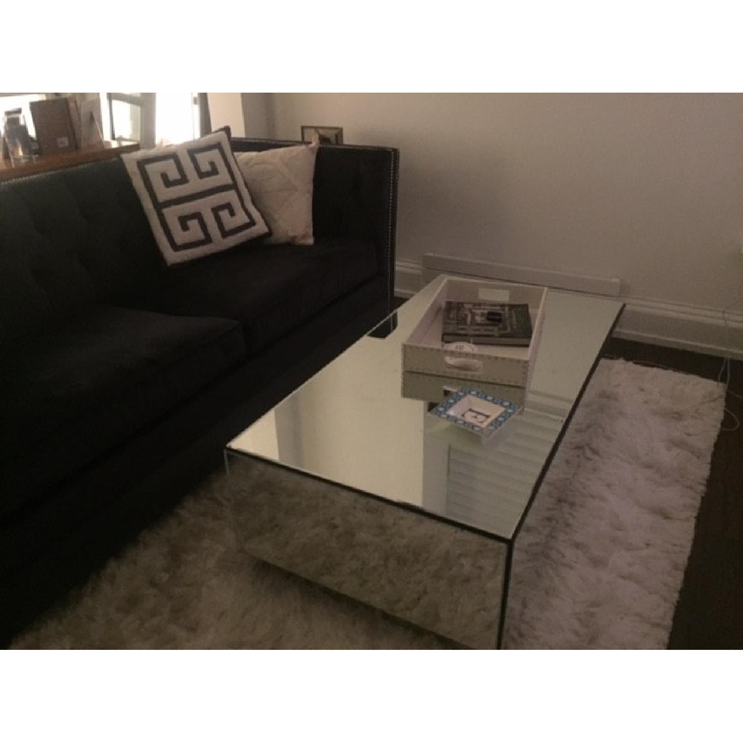 West Elm Geo Mirror Storage Coffee Table - image-5