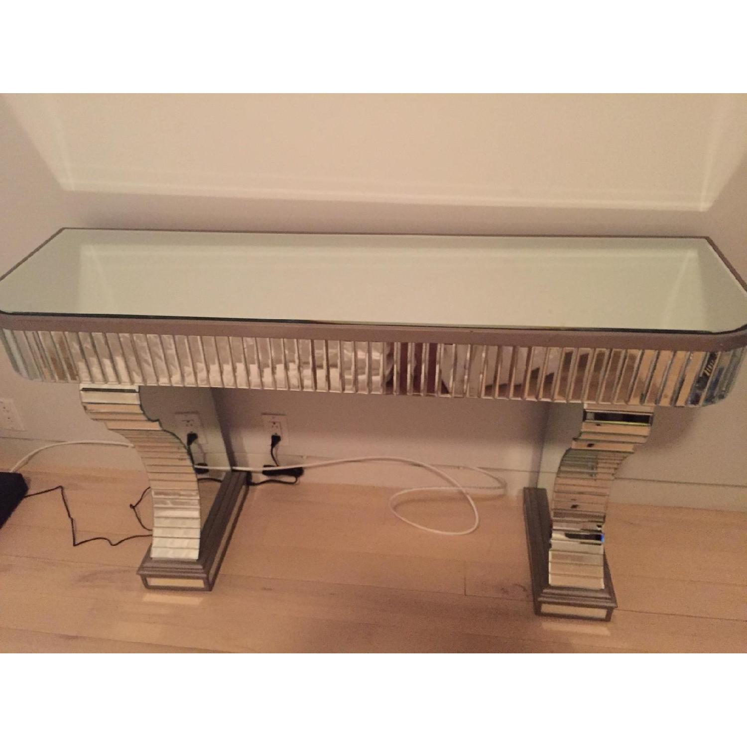 One Kings Lane Art Deco Mirrored Mazi Console Table - image-2