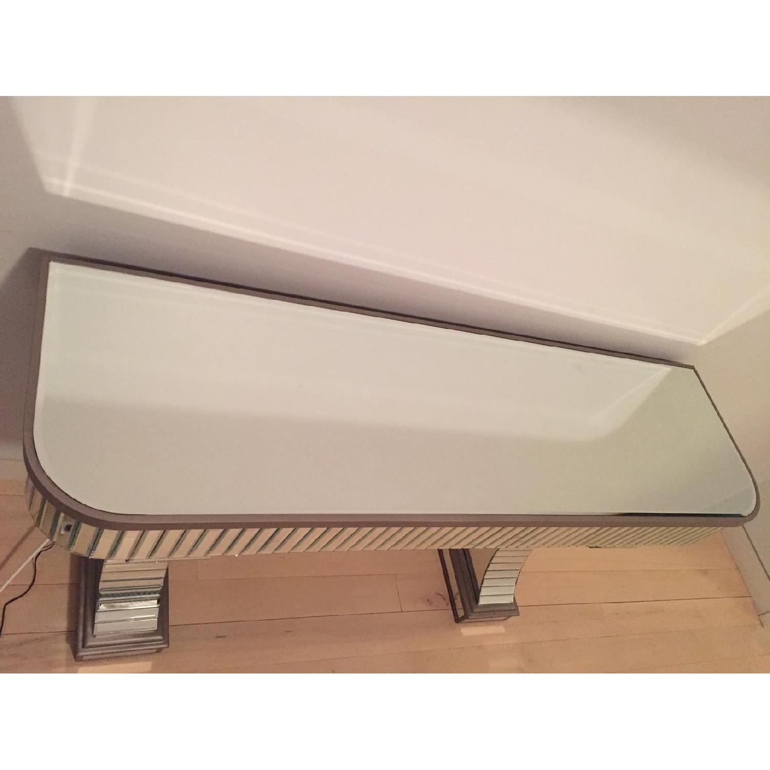 One Kings Lane Art Deco Mirrored Mazi Console Table - image-3