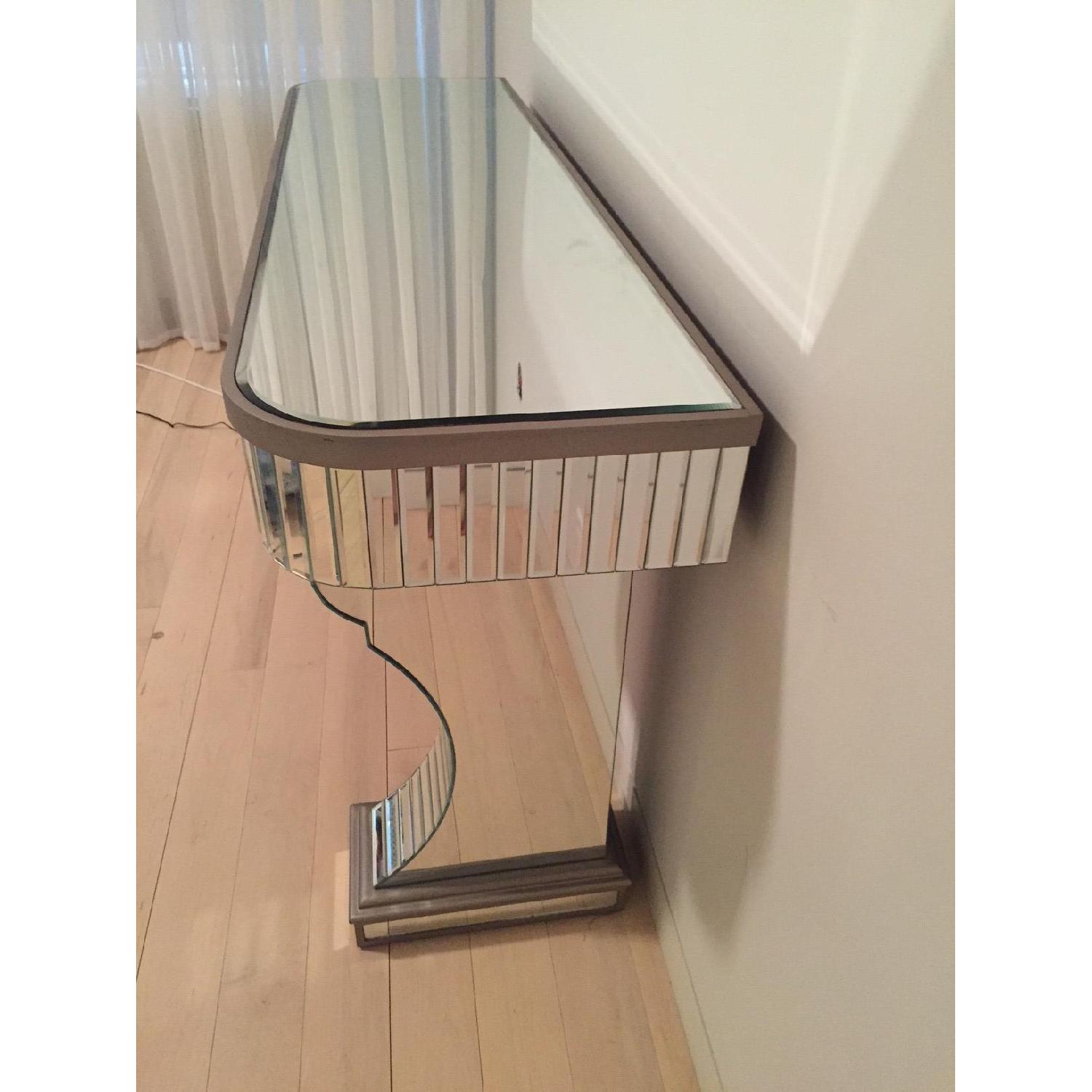 One Kings Lane Art Deco Mirrored Mazi Console Table - image-4