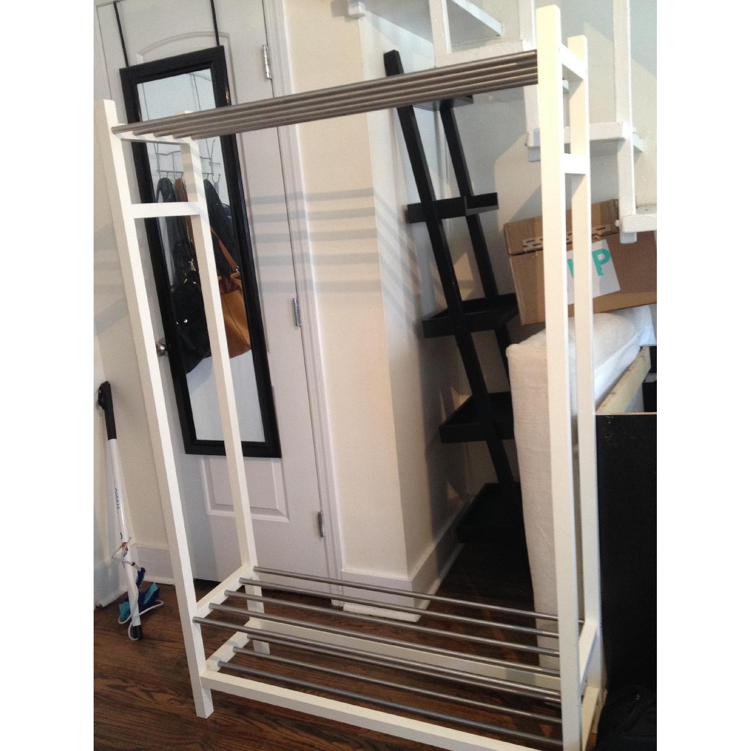 Ikea White Painted Clothing Rack - image-2