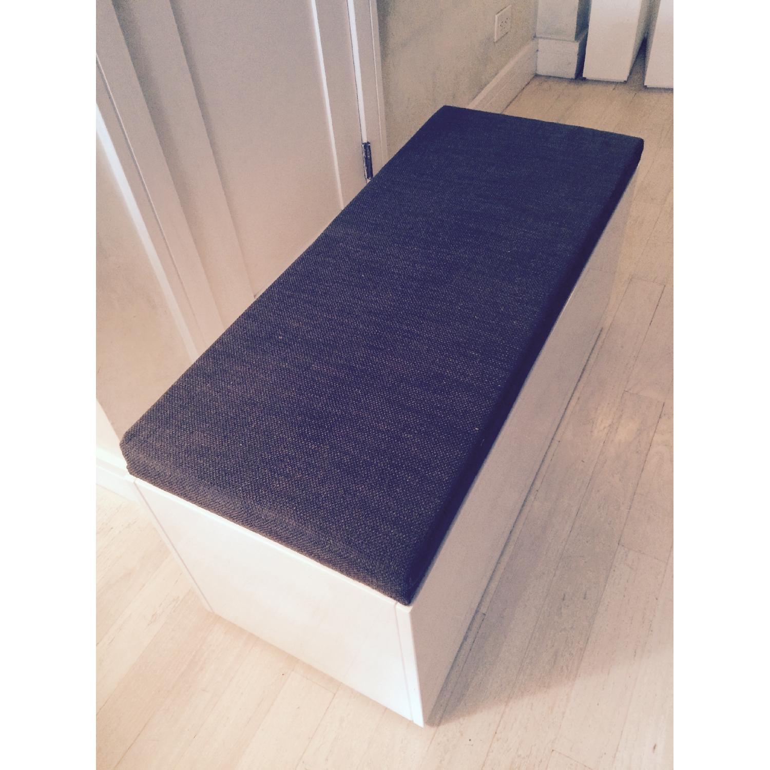 CB2 Glossy White Storage Bench - image-2