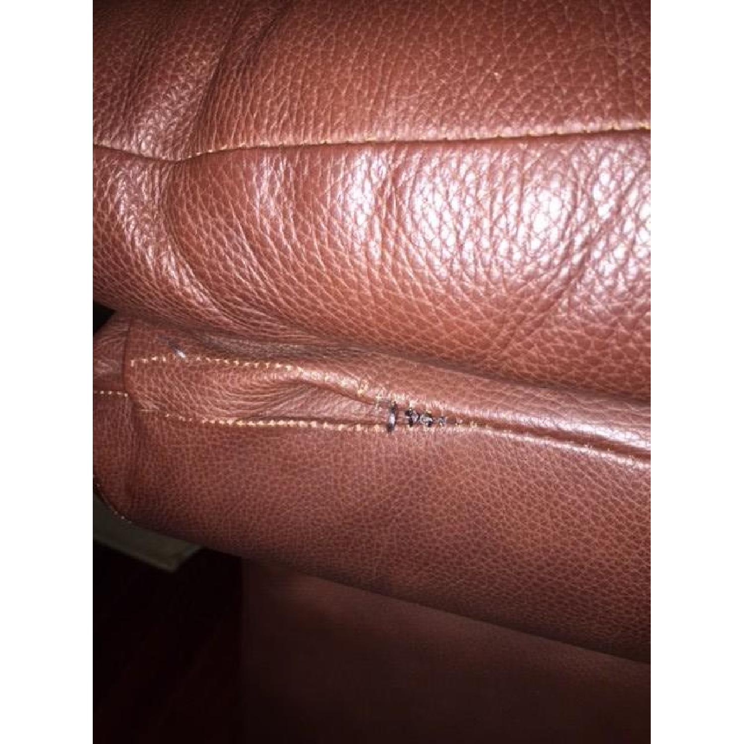 Sealy Brown Leather Sectional - image-4