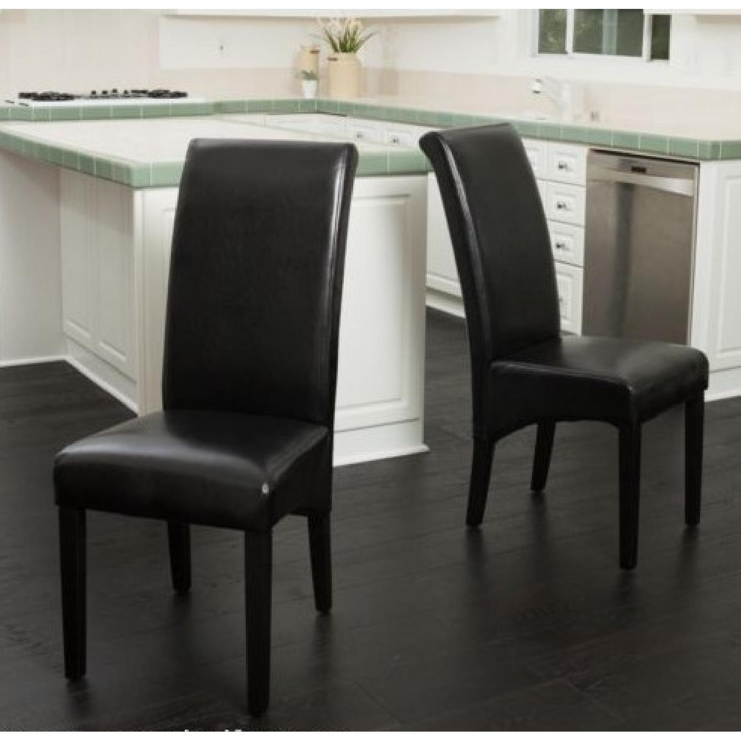 Dining Room Set w/ Parson Bonded Leather Chairs - image-2