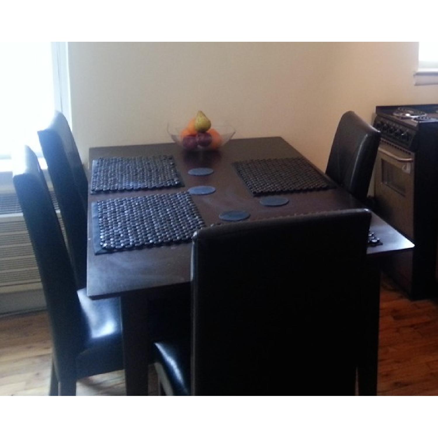 Dining Room Set w/ Parson Bonded Leather Chairs - image-4