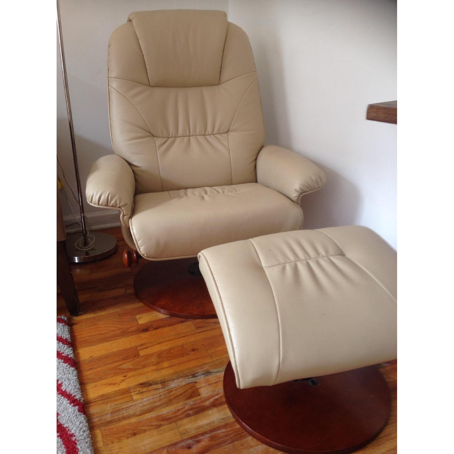 Overstock Recliner Chair w/ Ottoman - image-2