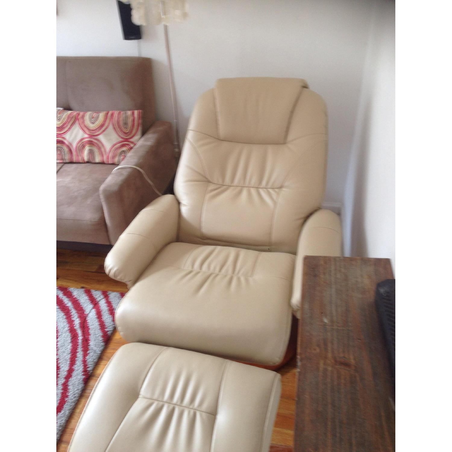 Overstock Recliner Chair w/ Ottoman - image-7