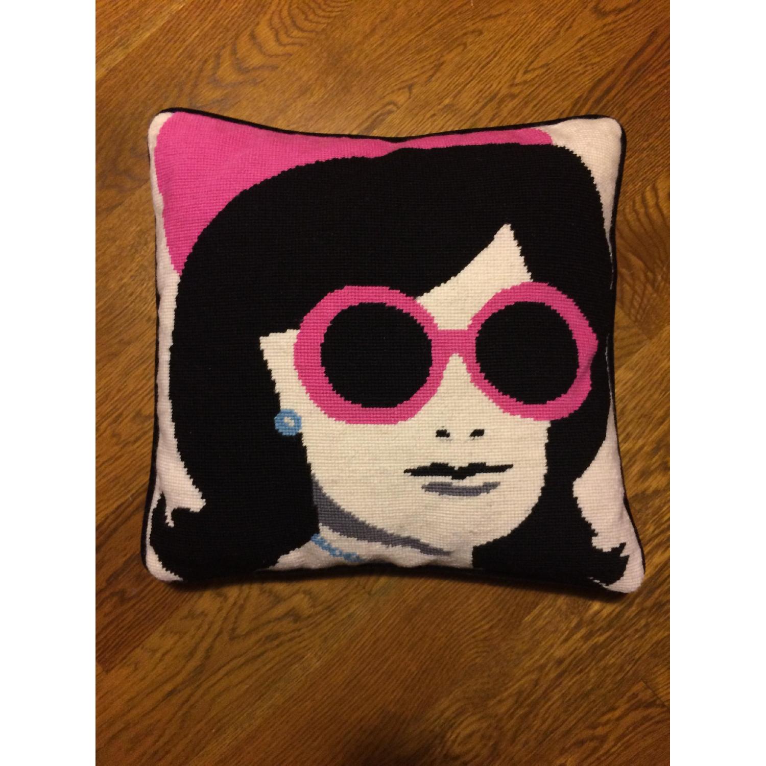 Jonathan Adler First Lady Needlepoint Throw Pillow - image-2