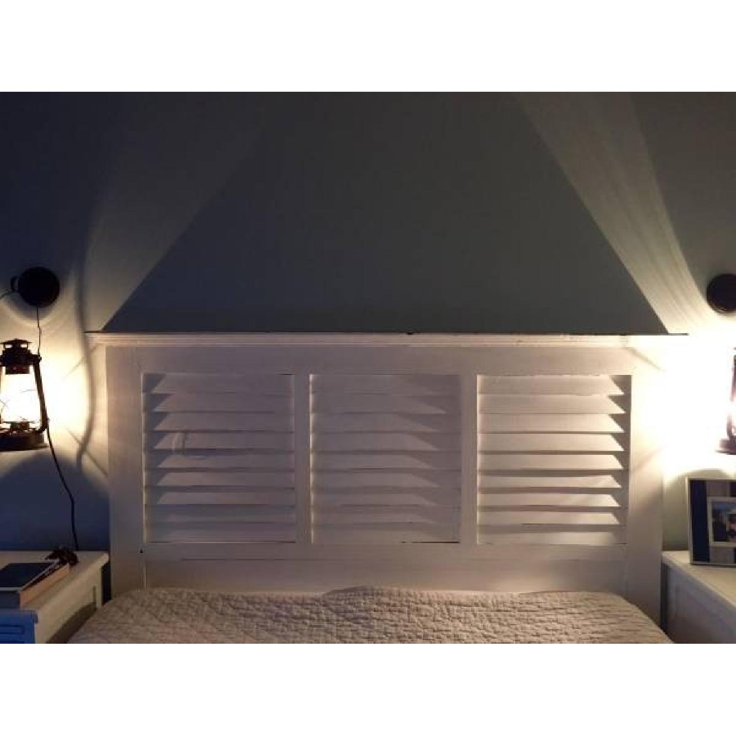 Vintage White Queen-Size Headboard - image-1