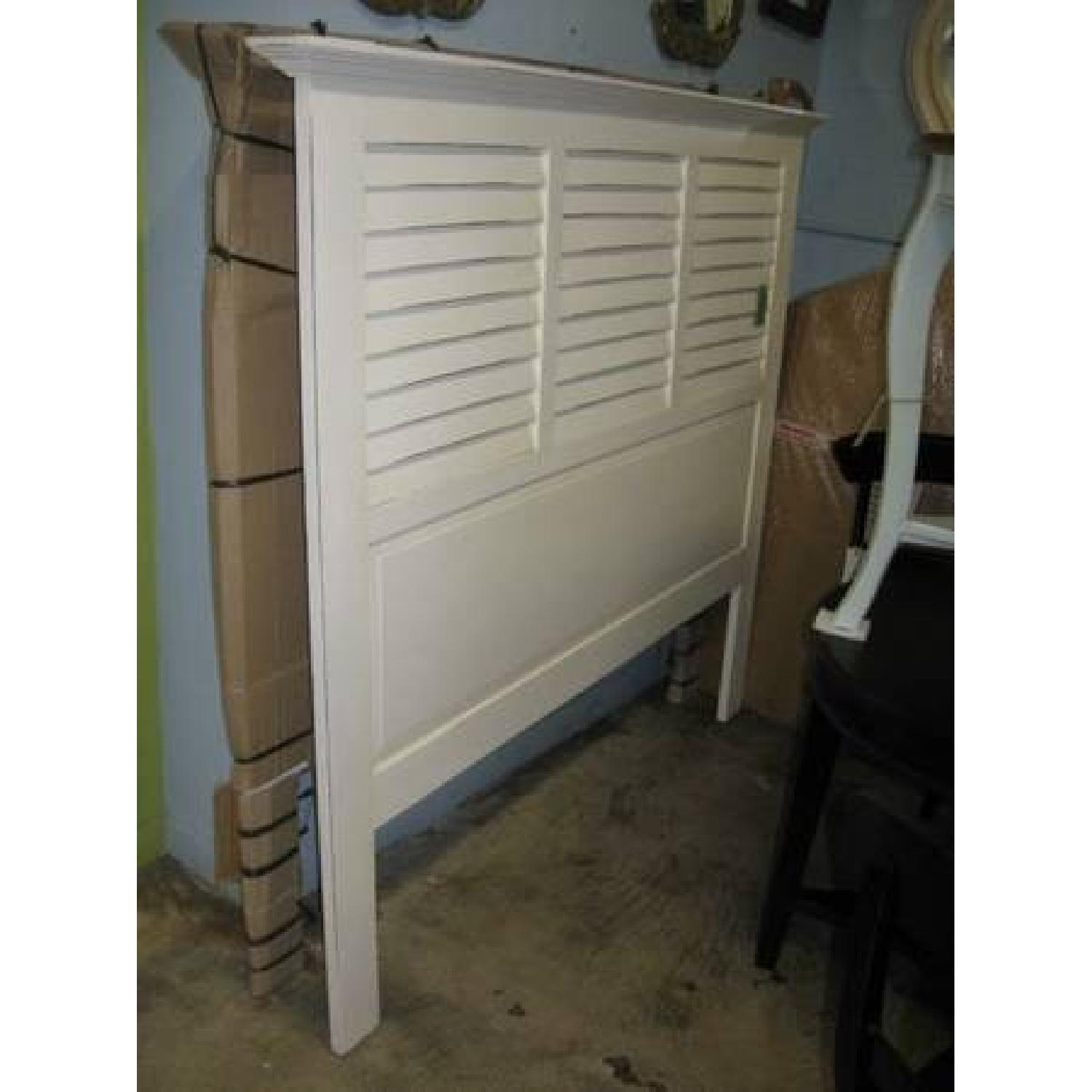 Vintage White Queen-Size Headboard - image-3