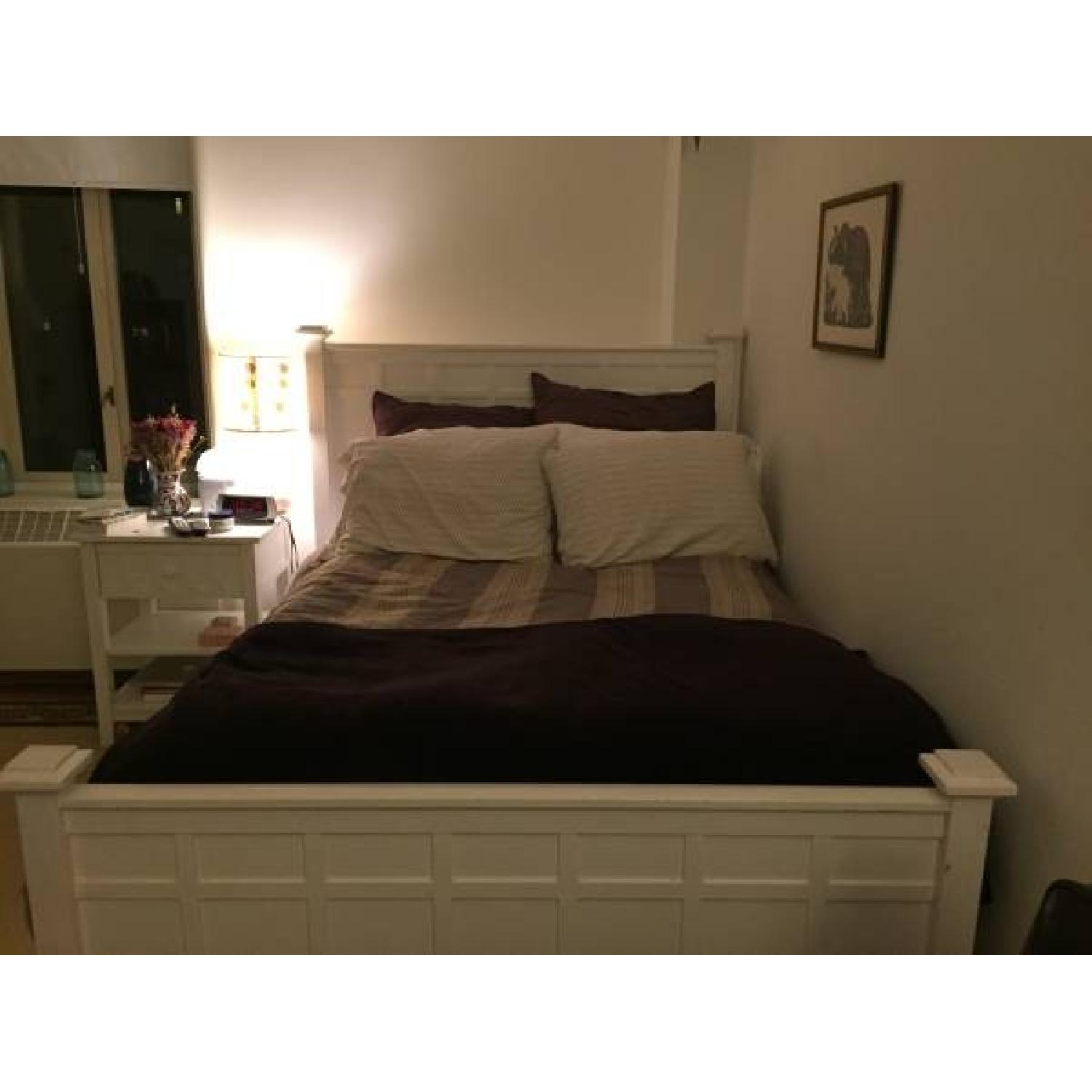 Crate & Barrel Brighton White Full Bed - image-1