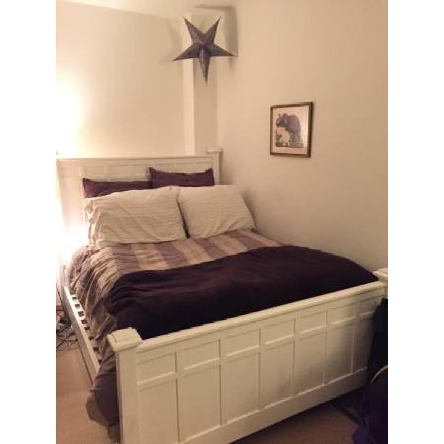 Crate & Barrel Brighton White Full Bed - image-2