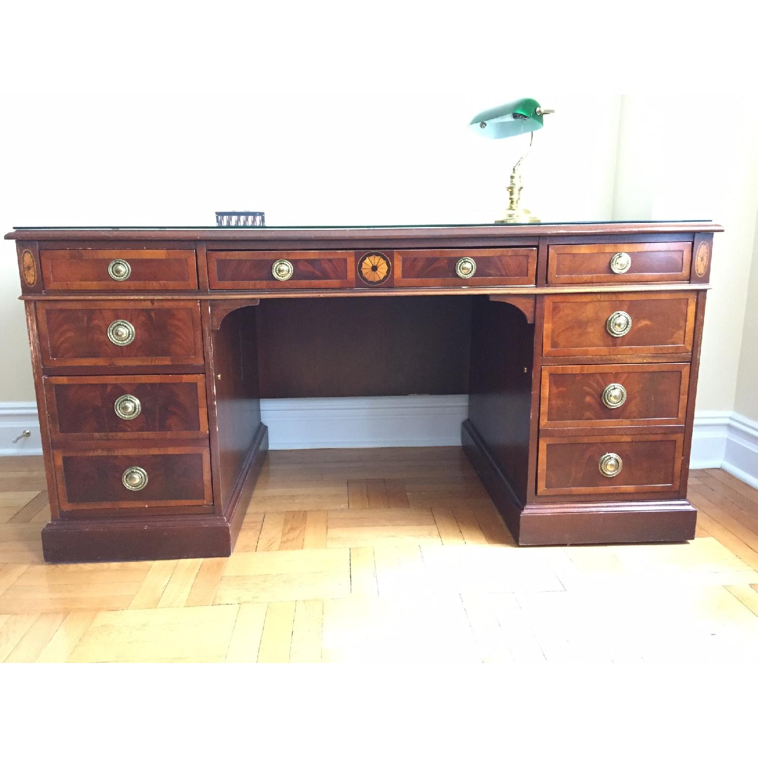 Hekman Mahogany Home Office Desk - image-1