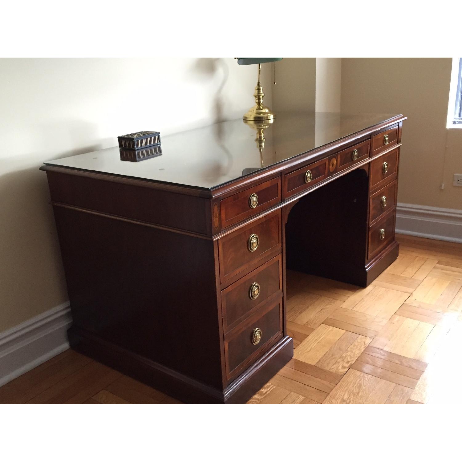 Hekman Mahogany Home Office Desk - image-4