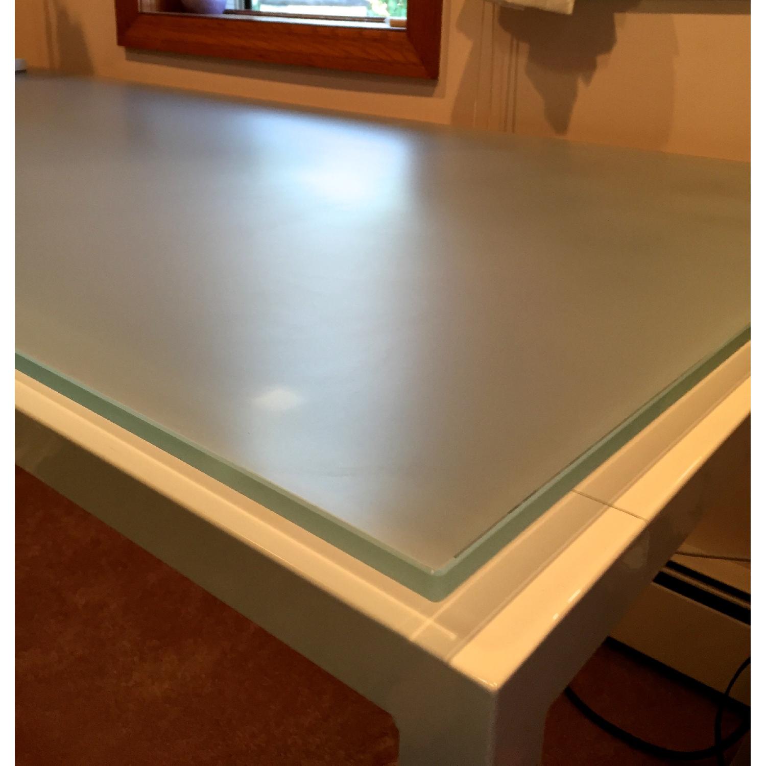CB2 Glass Beveled Desk - image-1