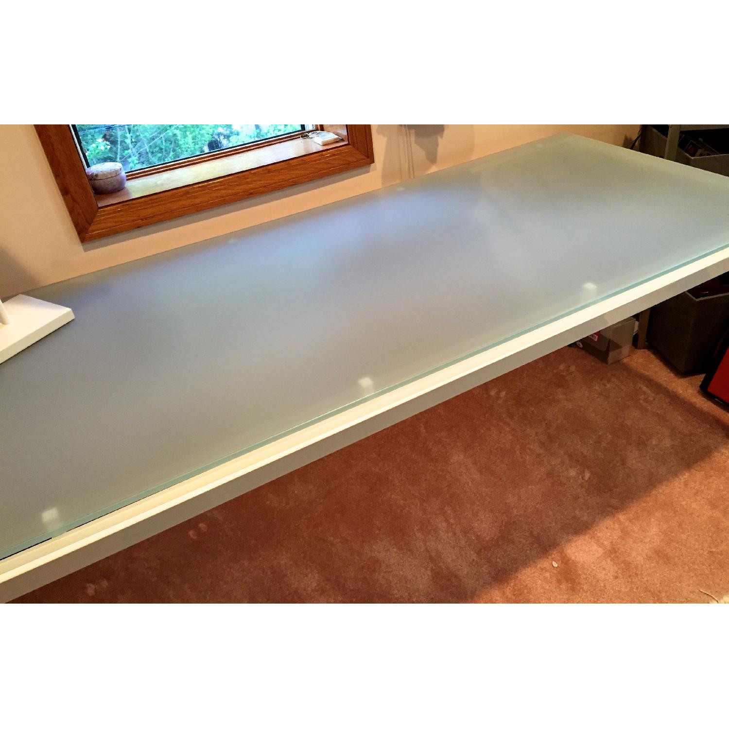 CB2 Glass Beveled Desk - image-2