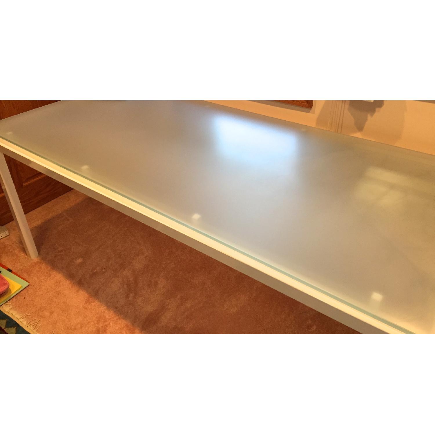 CB2 Glass Beveled Desk - image-4