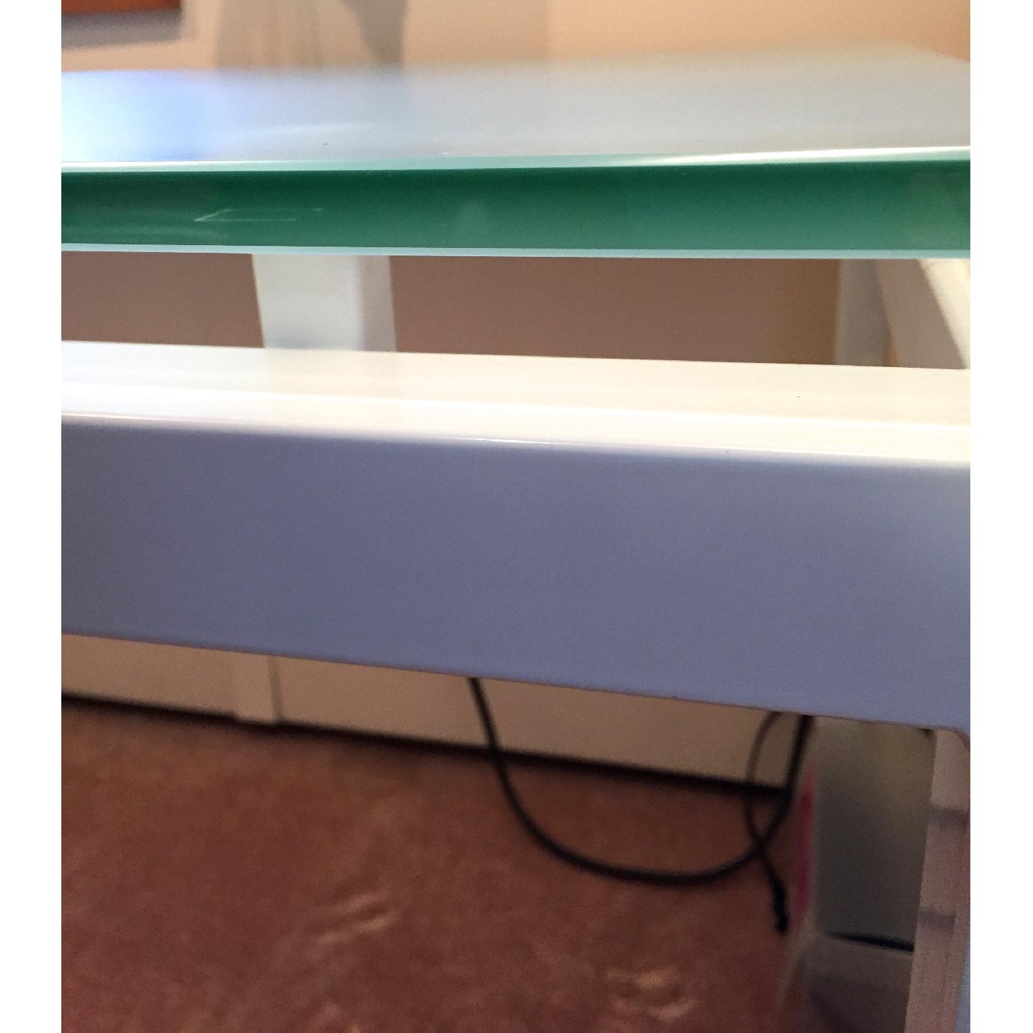CB2 Glass Beveled Desk - image-7