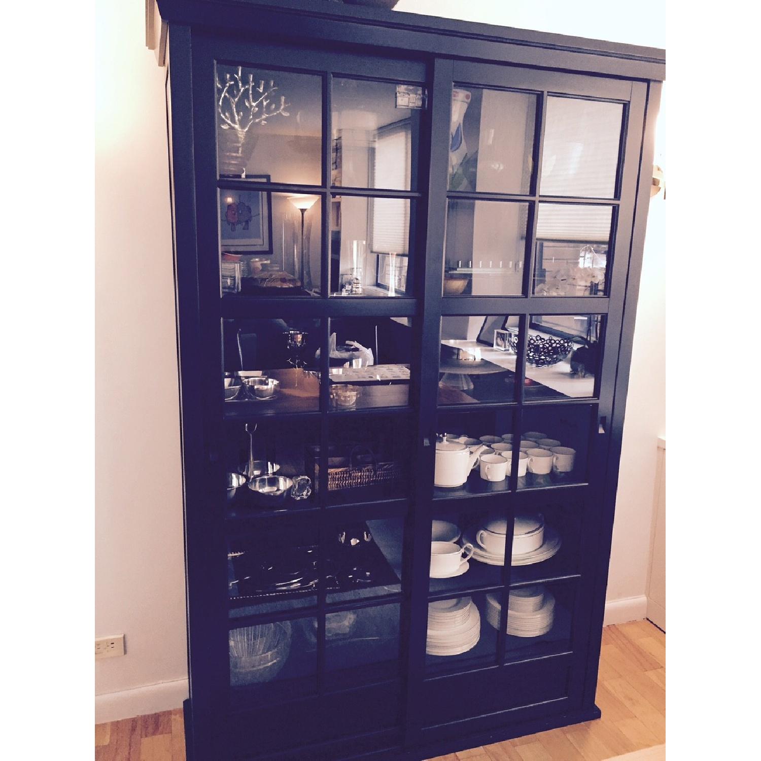 Pottery Barn Garrett Glass Cabinet - image-1
