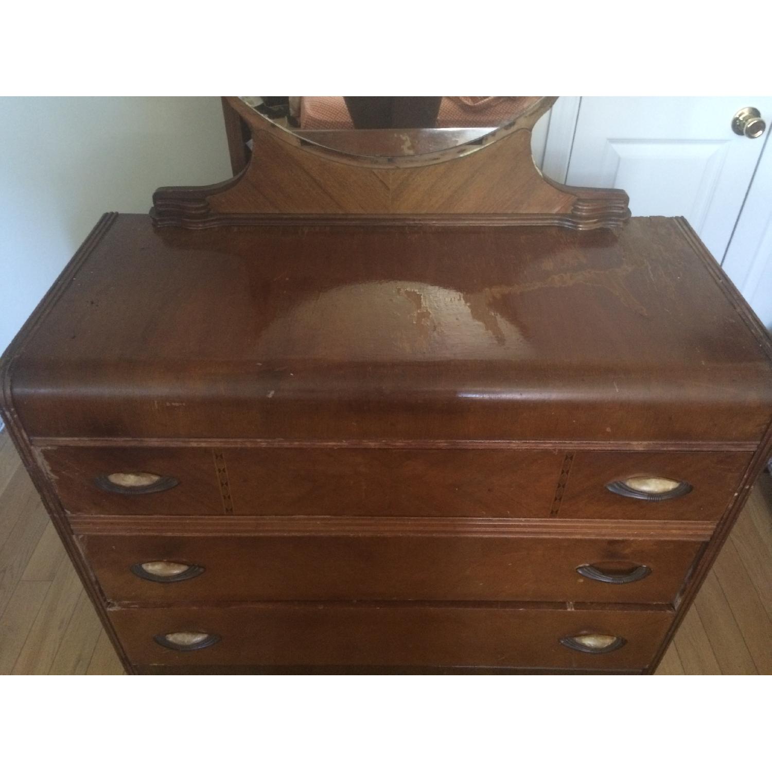 Tri Bond Furniture Antique 1940's Dresser - image-1