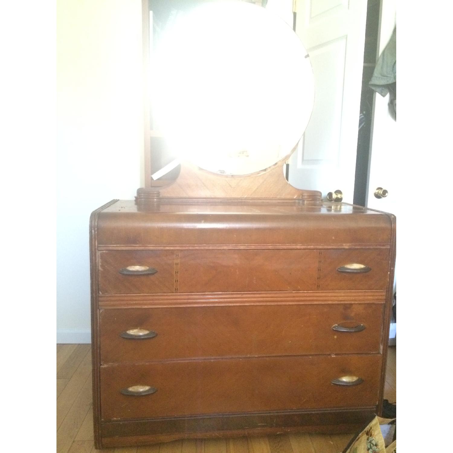 Tri Bond Furniture Antique 1940's Dresser - image-2