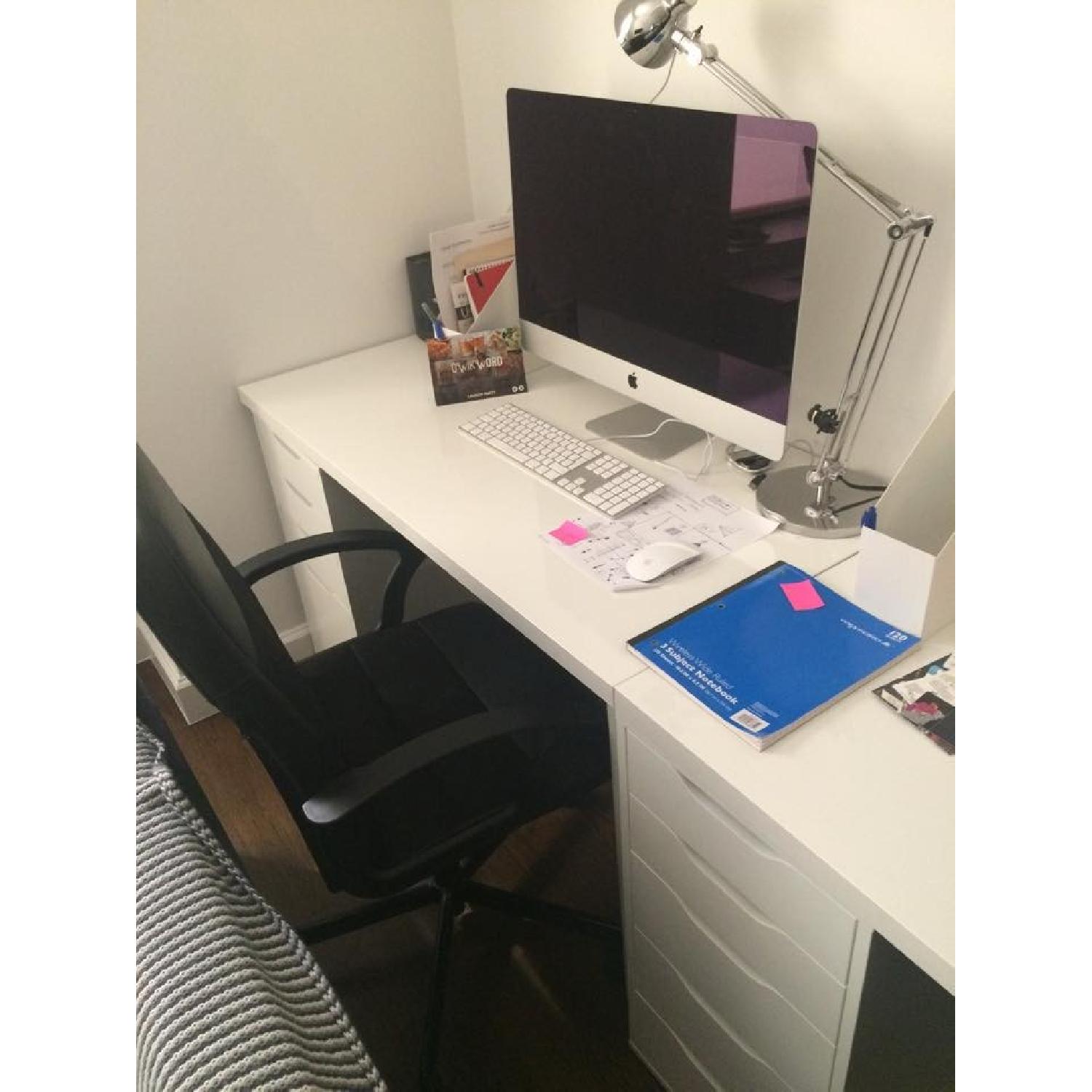 Ikea Desk w/ 5 Drawers - AptDeco