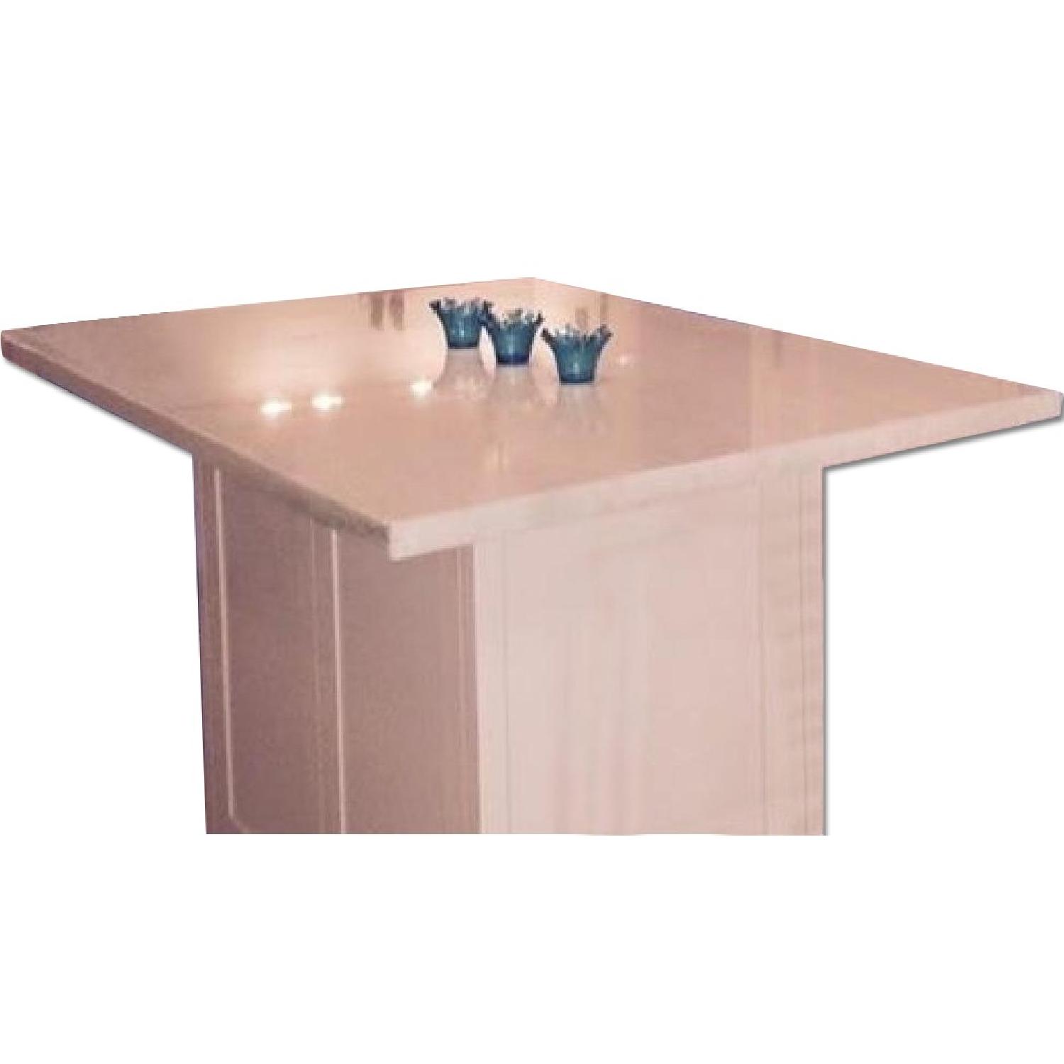 Custom Built Marble Top Kitchen Island on Wheels AptDeco